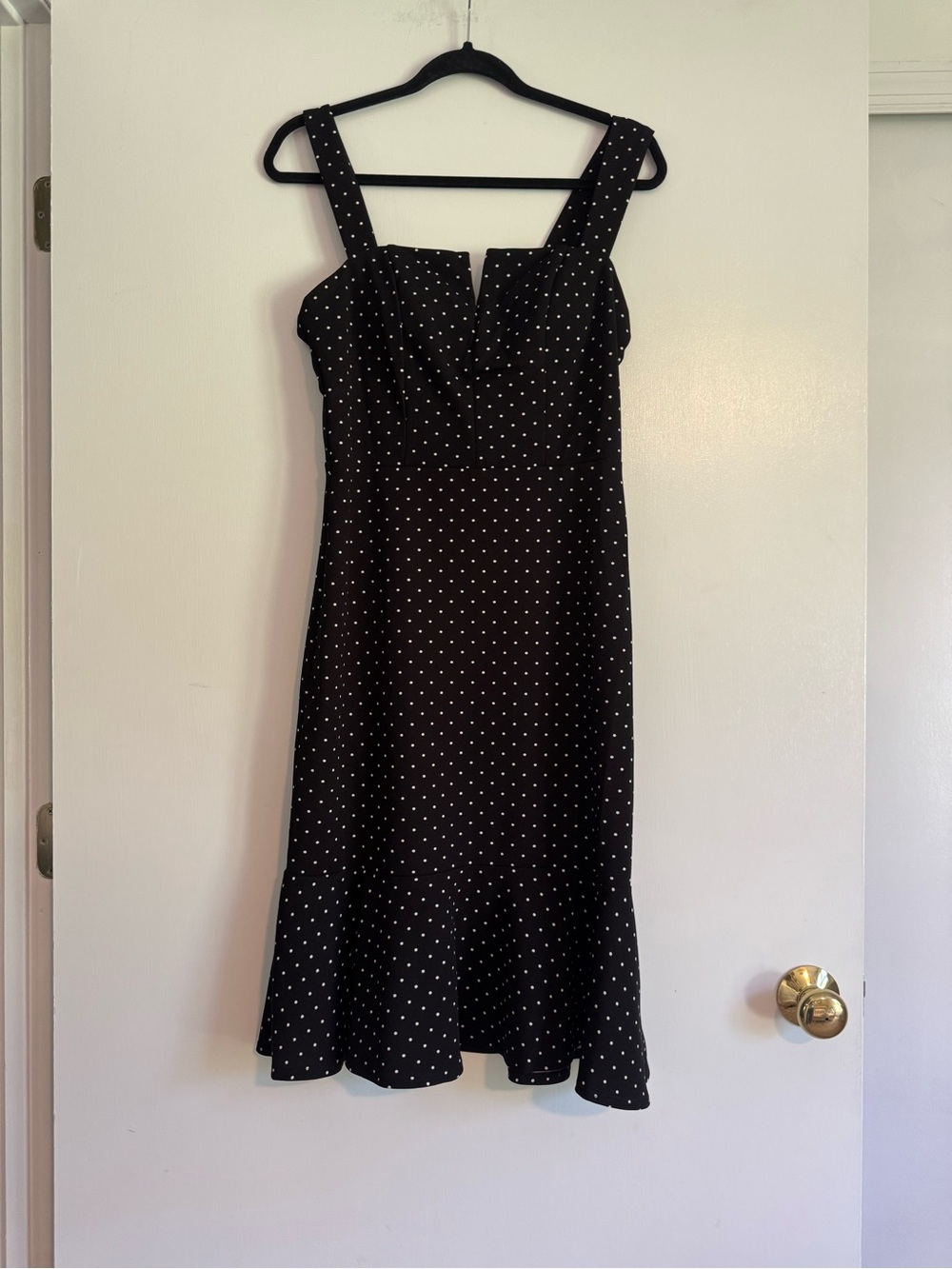 Vintage Black Polka Dot A-Line Dress